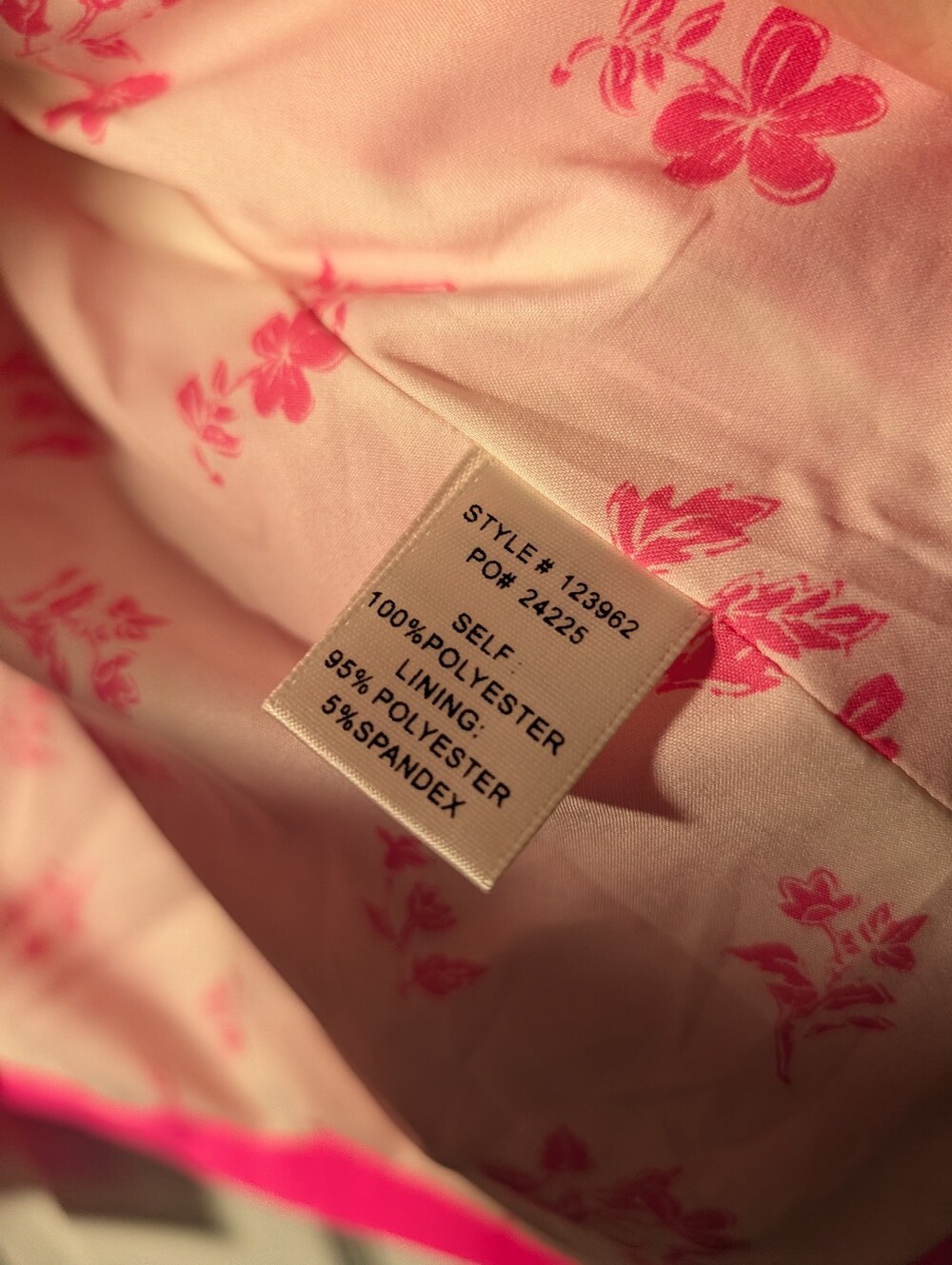Skies Are Blue 2X Hot Pink Floral Lined Blazer Jacket. Size 2xl - Picture 7 of 7